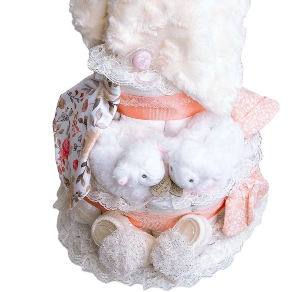 Lamb Diaper Cake, Easter Baby Shower